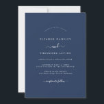 Convites Casamento Minimalista Moderno marinho Azul<br><div class="desc">Mais Bonito Convites de Casamento na Loja Little Bayleigh!</div>