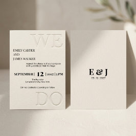 Convites Casamento Minimalista Moderno "NÓS CASAMOS" Relevo