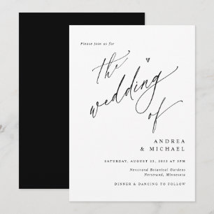 Convites Casamento Minimalista Moderno Simples e Elegante
