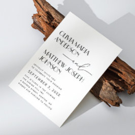 Convites Casamento Minimalista Moderno | Tipografia Elegant