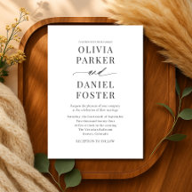 Casamento Minimalista Negro e Branco Moderno Elega