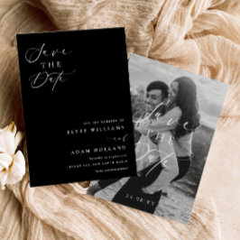 Convites Casamento Minimalista Negro Ellesmere Salve A Data