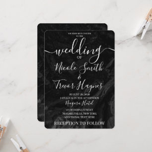 Convites Casamento Minimalista Personalizado com Mármore Pr