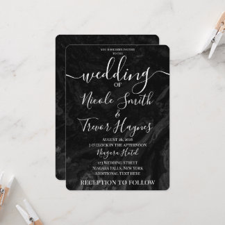 Convites Casamento Minimalista Personalizado com Mármore Pr