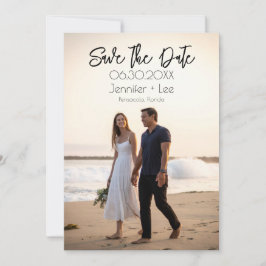 Convites Casamento Minimalista Personalizado Foto Save the 