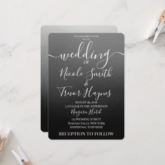 Convites Casamento Minimalista Personalizado Ombré Fade