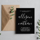Convites Casamento Minimalista Preto 1 Simplicidade Verdade<br><div class="desc">Este simples e maravilhoso convite de casamento é perfeito para o minimalista de todos nós! Por favor,  entre em contato comigo se você quiser ajuda para personalizar a parte de texto deste convite para casamento.</div>