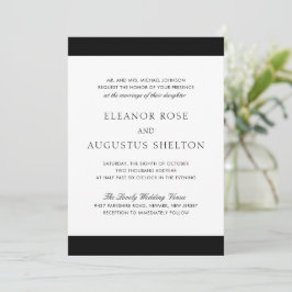 Convites Casamento Minimalista Preto Branco Moderno Tudo Em
