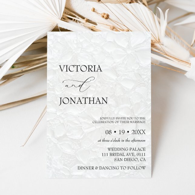 Convites Casamento Minimalista Preto e Branco  (Criador carregado)