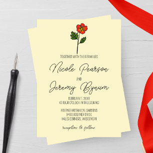 Convites Casamento Minimalista Primrose