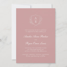 Convites Casamento Minimalista Rosa