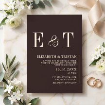Casamento Minimalista Simples de Chocolate Preto