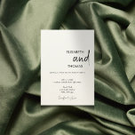 Convites Casamento minimalista simples e branco<br><div class="desc">Design simples e minimalista moderno.</div>