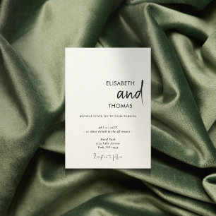 Convites Casamento minimalista simples e branco