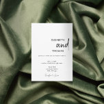Convites Casamento minimalista simples e branco<br><div class="desc">Design simples e minimalista moderno.</div>