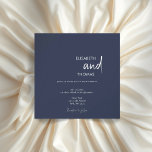 Convites Casamento minimalista simples e marinho azul<br><div class="desc">Simples design azul minimalista e marinho moderno.</div>