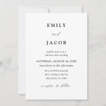 Casamento Minimalista Simples Preto e Branco