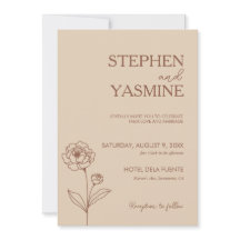 Casamento Minimalista Terracotta Queimou Orange Bo