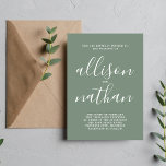 Convites Casamento Minimalista Verdadeiro Dusty<br><div class="desc">Este simples e maravilhoso convite de casamento é perfeito para o minimalista de todos nós! Por favor,  entre em contato comigo se você quiser ajuda para personalizar a parte de texto deste convite para casamento.</div>