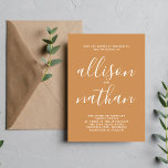 Convites Casamento Mínimo Apricot Simplicity 1 Verdadeiro<br><div class="desc">Este simples e maravilhoso convite de casamento é perfeito para o minimalista de todos nós! Por favor,  entre em contato comigo se você quiser ajuda para personalizar a parte de texto deste convite para casamento.</div>