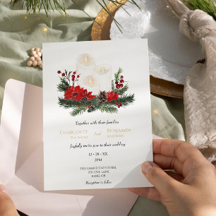 Convites Casamento Mínimo Clássico de Natal Simples