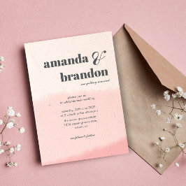 Convites Casamento Mínimo de Blush & Bloom Bold Script