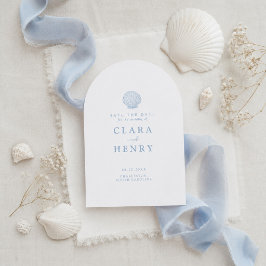 Convites Casamento Mínimo de Conchas Marinhas Costeiras Sal