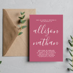 Convites Casamento Mínimo de Script de Mestiço Simplicidade<br><div class="desc">Este simples e maravilhoso convite de casamento é perfeito para o minimalista de todos nós! Por favor,  entre em contato comigo se você quiser ajuda para personalizar a parte de texto deste convite para casamento.</div>