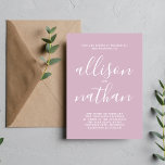 Convites Casamento Mínimo de Wisteria de Simplicidade 1 Ver<br><div class="desc">Este simples e maravilhoso convite de casamento é perfeito para o minimalista de todos nós! Por favor,  entre em contato comigo se você quiser ajuda para personalizar a parte de texto deste convite para casamento.</div>
