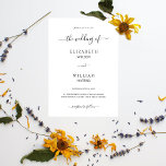 Convites Casamento Mínimo do Script de Caligrafia Negra Ele<br><div class="desc">O design imprimido moderno e elegante imprimiu o Convite de Casamento Mínimo de Script de Caligrafia Negra Elegance, que pode ser personalizado com o seu texto. Clique no botão "Personalizar" e use nossa ferramenta design para modificar este modelo. Veja a Design de Arte Gráfica para outros produtos que combinam com...</div>