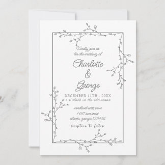 Convites Casamento mínimo elegante