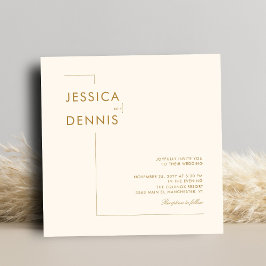 Convites Casamento Mínimo Elegante de Escrita Esquerda de C