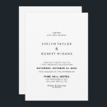 Convites Casamento Mínimo Elegante Frente Formal e Traseira<br><div class="desc">Este convite de casamento elegante e elegante minimalista é perfeito para um casamento russo. O design apresenta uma fonte elegante de caligrafia para embelezar seu evento.</div>