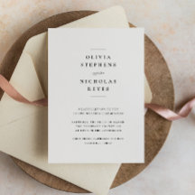 Casamento mínimo elegante preto e branco