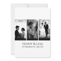 Casamento Mínimo Elegante Preto e Branco