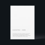 Convites Casamento Mínimo Estético Ultra Moderno<br><div class="desc">Cartões de Convite para Casamentos Sonoros Mínimos Ultra Modernos. Uma fronteira delicada e muito fina pode ser personalizada. Preto & Branco. Totalmente personalizável. Este design tem um texto mais leve que o design de modelo original.</div>