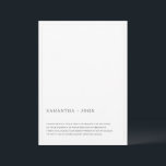 Convites Casamento Mínimo Estético Ultra Moderno<br><div class="desc">Cartões de Convite para Casamentos Sonoros Mínimos Ultra Modernos. Uma fronteira delicada e muito fina pode ser personalizada. Preto & Branco. Totalmente personalizável. Este design tem um texto mais leve que o design de modelo original.</div>