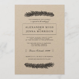 Convites Casamento Mínimo Moderno de Pine