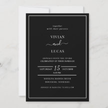 Casamento Mínimo Negro Moderno