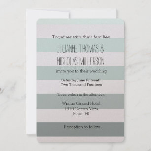Convites Casamento Mint Ombre Stripes