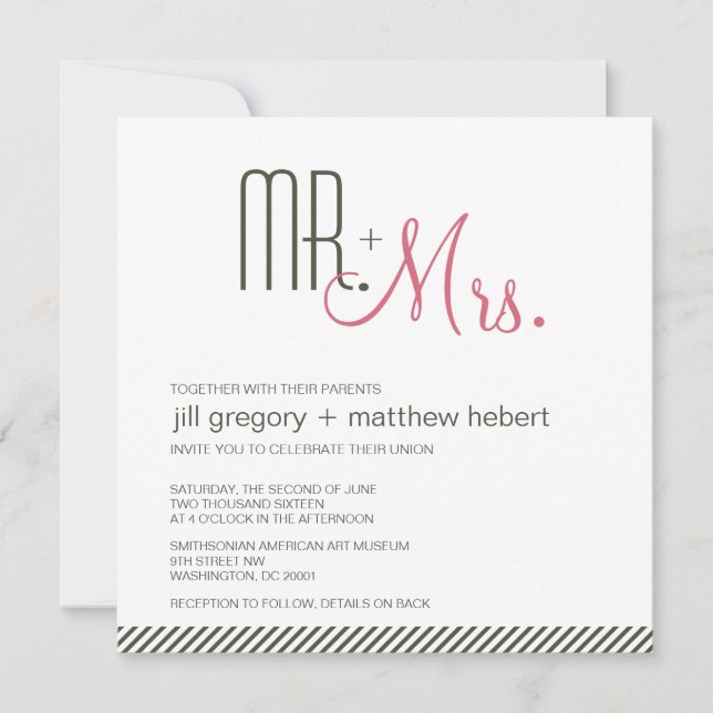 Convites Casamento Moderno (Frente)