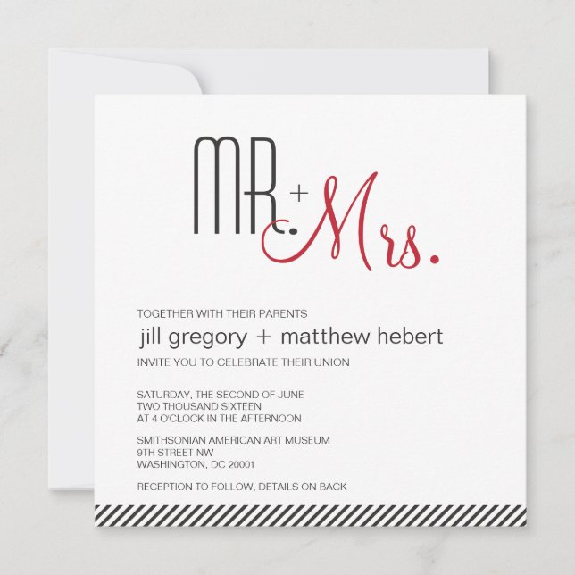 Convites Casamento Moderno (Frente)