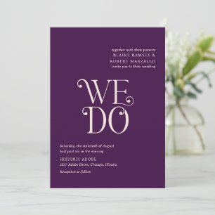 Convites Casamento Moderno Blaire Roxo