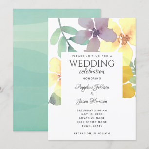 Convites Casamento Moderno Boho com Flores Silvestres