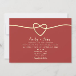 Convites Casamento Moderno Borgonha