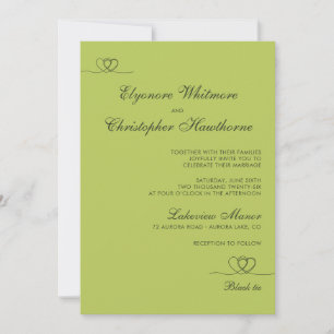 Convites Casamento Moderno Chic Citrino Verde Mistura e Com