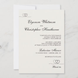 Convites Casamento Moderno Chic Ivory Mix e Match