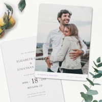 Casamento Moderno Chic Salve a data Convide Modelo