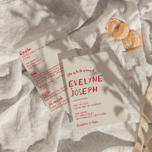 Convites Casamento Moderno Colorido Escrito Em Duas Mãos