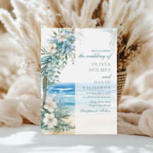 Casamento Moderno com Arco Floral e Praia Tropical